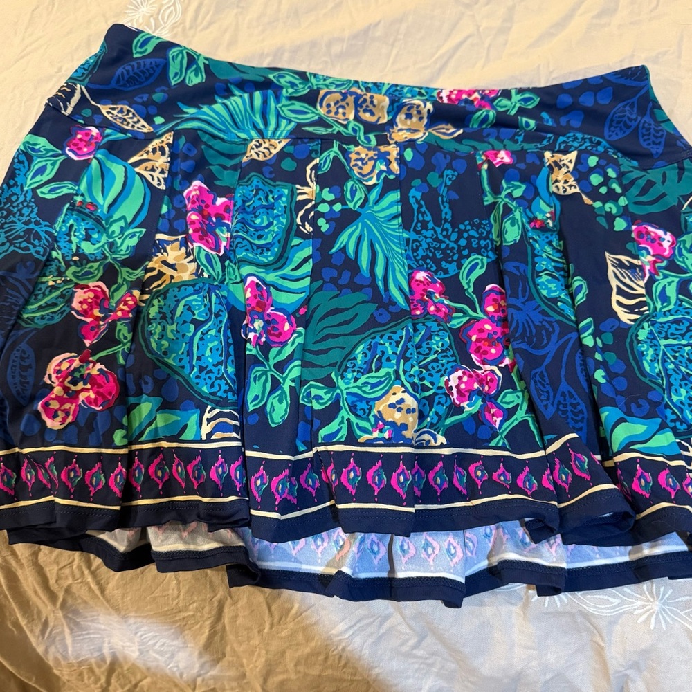 Lilly Pulitzer Floral Blue Skort